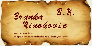 Branka Minoković vizit kartica
